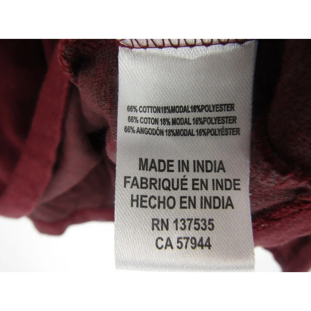 Mizzen+Main Quarter Zip Pullover Mens L Burgundy Heathered Performance Mock Neck